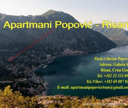 Appartements Popovic-Risan, Privatunterkunft im Ort Risan, Montenegro
