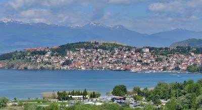 Rooms with bathroom, parking, internet, terrace overlooking the lake Villa Ohrid Lake View studio, private accommodation in city Ohrid, Macedonia