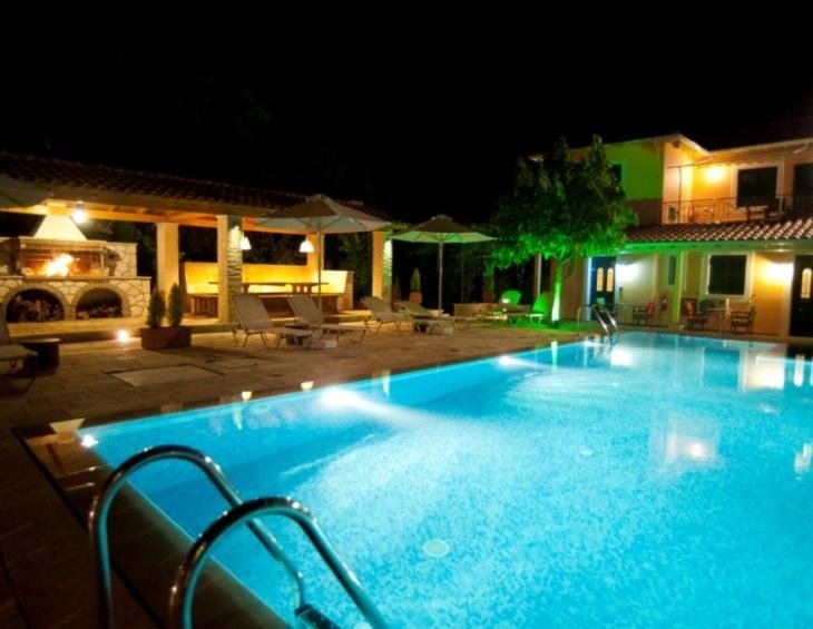 The pool at night