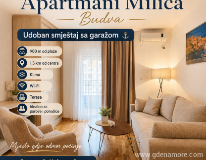 Appartamenti Milica, alloggi privati a Budva, Montenegro - 1